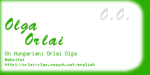 olga orlai business card